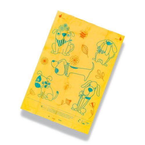 Bagorgani kakizacskó -1db tekercs (15db) - Sárga lebomló kutyaürülék zacskó