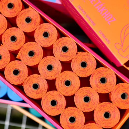 Bagorgani kakizacskó - DOBOZ (315db) - Narancssárga lebomló kutyaürülék zacskó