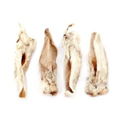 Farkaskonyha - Szárított szőrös nyúlfül, 100g természetes jutalomfalat kutyáknak