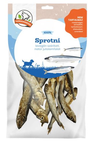 Szárított sprotni jutalomfalat kutyáknak és macskáknak, minden méretű és korú kutyának