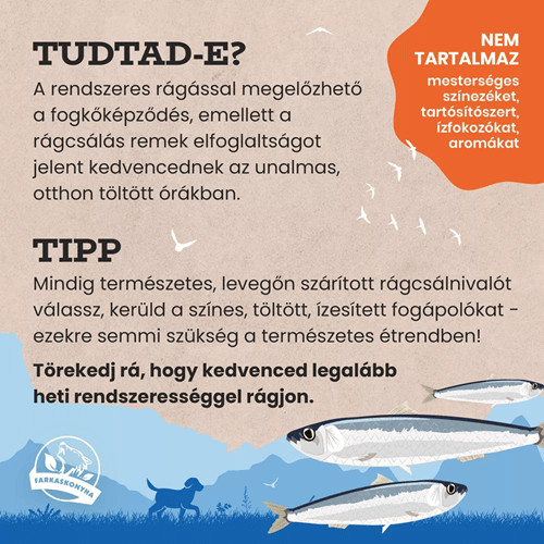 Szárított sprotni jutalomfalat kutyáknak és macskáknak, minden méretű és korú kutyának