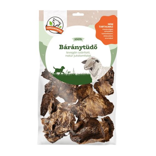 Farkaskonyha szárított báránytüdő darabok visszazárható zacskóban kutyáknak és macskáknak