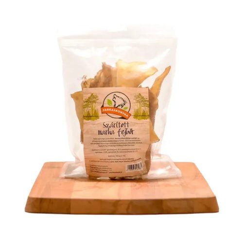Farkaskonyha - Szárított marhafejbőr, 250g BARF jutalomfalat kutyáknak
