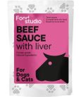 Food Studio marha csontlé májjal és répával, 100ml - természetes kiegészítő BARF, főtt vagy tápos étrendhez kutyáknak, macskáknak