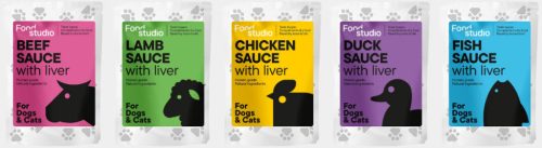 Food Studio vöröshal csontlé kacsamájjal, 100ml - természetes kiegészítő BARF, főtt vagy tápos étrendhez kutyáknak, macskáknak