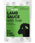 Food StudioFood Studio bárány csontlé májjal és sütőtökkel, 100ml – természetes kiegészítő BARF, főtt vagy tápos étrendhez kutyáknak, macskáknak