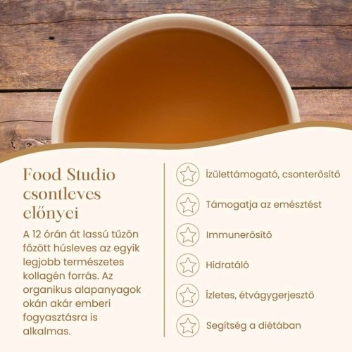 Food Studio bárány csontleves kutyáknak, 230ml - természetes és tápláló kiegészítő BARF, főtt vagy tápos étrendhez