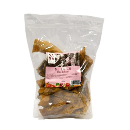 Sanadog Szárított marhafejbőr, 1 kg - természetes fogtisztító rágóka kutyáknak