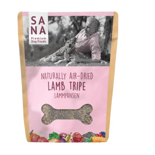 Sanadog Szárított bárány zöldpacal, 200g - természetes snack kutyáknak