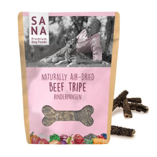 Sanadog Szárított marha zöldpacal, 250g - természetes snack kutyáknak