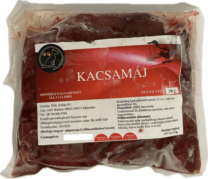 Special Dog Food - Kacsamáj, 500g BARF kutyáknak és macskáknak