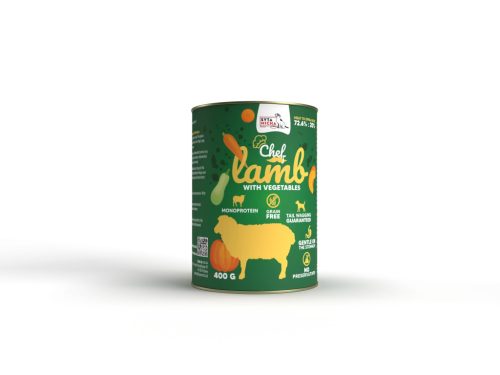 Syta Micha Chef Bárány menü konzerv kutyáknak 400g – természetes, monoprotein eledel, érzékeny emésztésre is