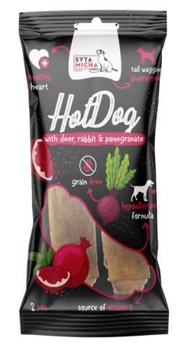 Nyúllal és gránátalmával készült természetes fogtisztító kutyáknak szarvasbőrbe csomagolva