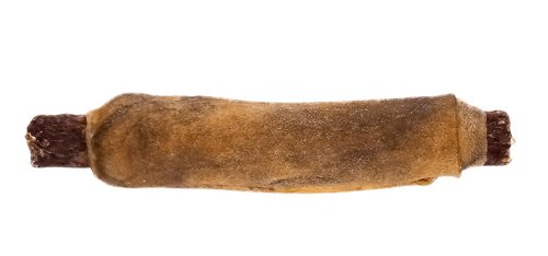 Nyúllal és gránátalmával készült természetes fogtisztító kutyáknak szarvasbőrbe csomagolva