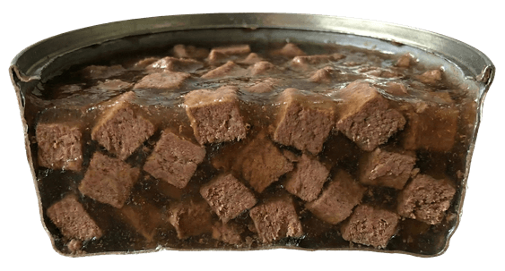 rossz minőségű kutyakonzerv beltartalom