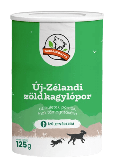 Farkaskonyha Új-Zélandi zöldkagylópor kutyáknak és macskáknak, természetes izületvédelem
